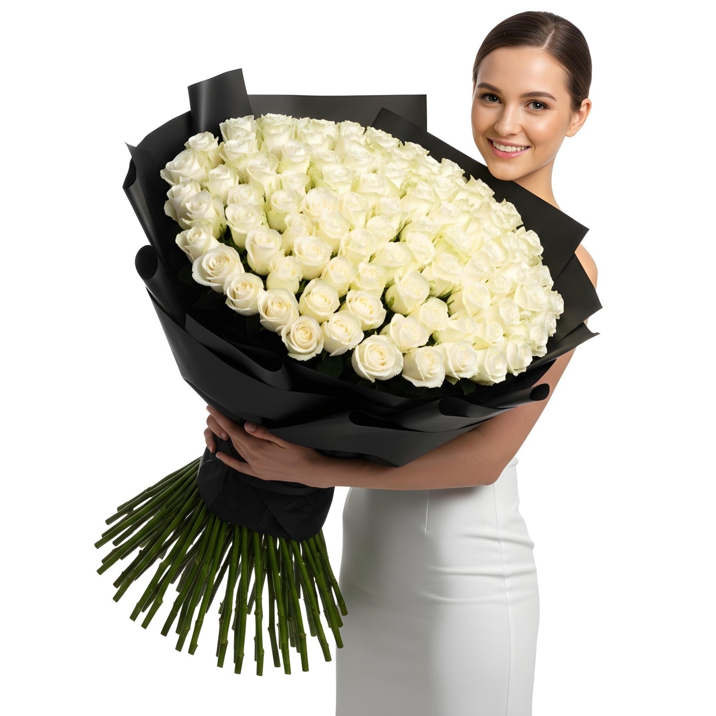 Royal White Roses 150 Stems